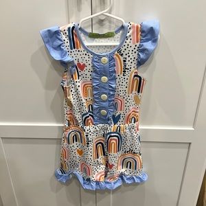 Millie Loves Lily shorts romper, size 4.